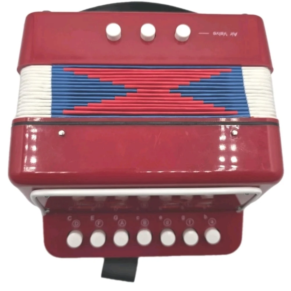 Kids Accordion Musical Instruments Kids Beginner Toddler Learning Child Size Red